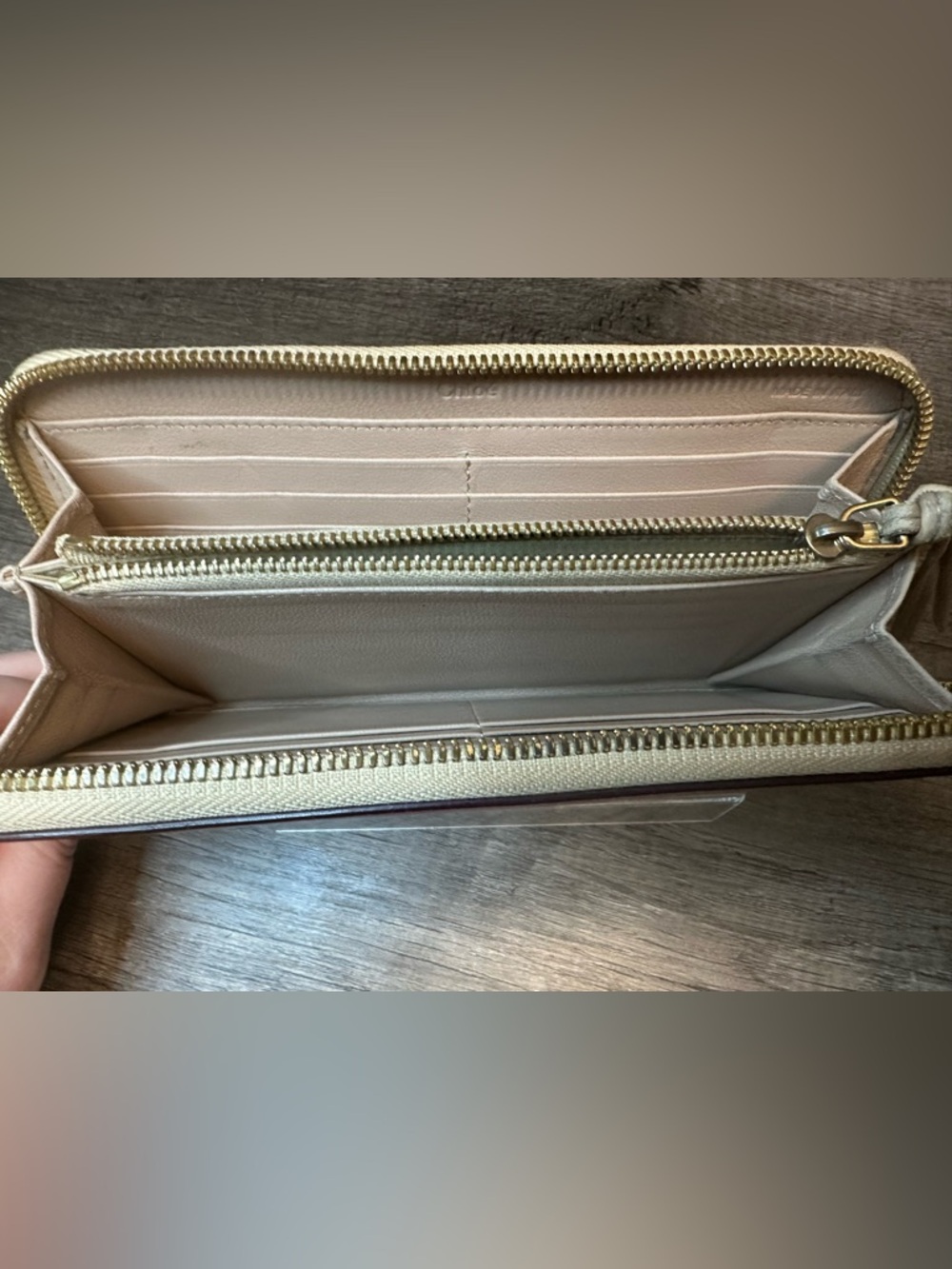Chloé Red/Tan Baylee Long Zip Wallet - Picture 6 of 10